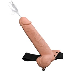 Umschnalldildo mit Spritzfunktion