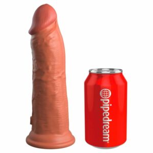 Naturvibrator „8“ Vibrating + Dual Density Silicone Cock“ mit extra starkem Saugfuß