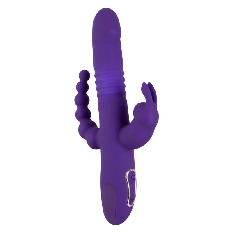 Stoßvibrator „Thrusting Pearl Triple Vibrator“ mit Klitoris- und Analvibrator Stoßvibrator „Thrusting Pearl Triple Vibrator“ mit Klitoris- und Analvibrator