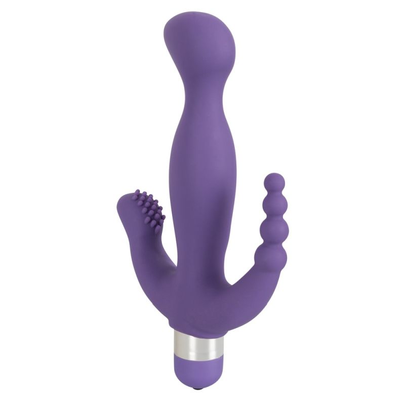 Doppelvibrator »3 Pointer« mit Perineum-Stimulator und Klitorisreizer Doppelvibrator »3 Pointer« mit Perineum-Stimulator und Klitorisreizer