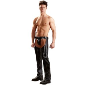 Chaps mit String aus Lederimitat