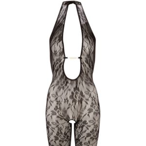 mit Neckholder und 3 Perlen am Dekolleté